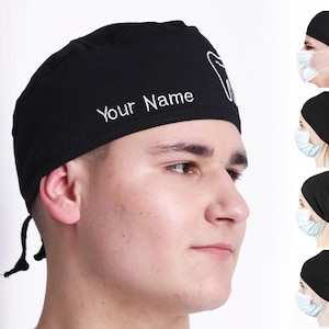 Custom monogrammed Scrub Cap with embroidery, scrub hat with PERSONALIZATION, Nurse gift, doctors gift, Surgical Cap