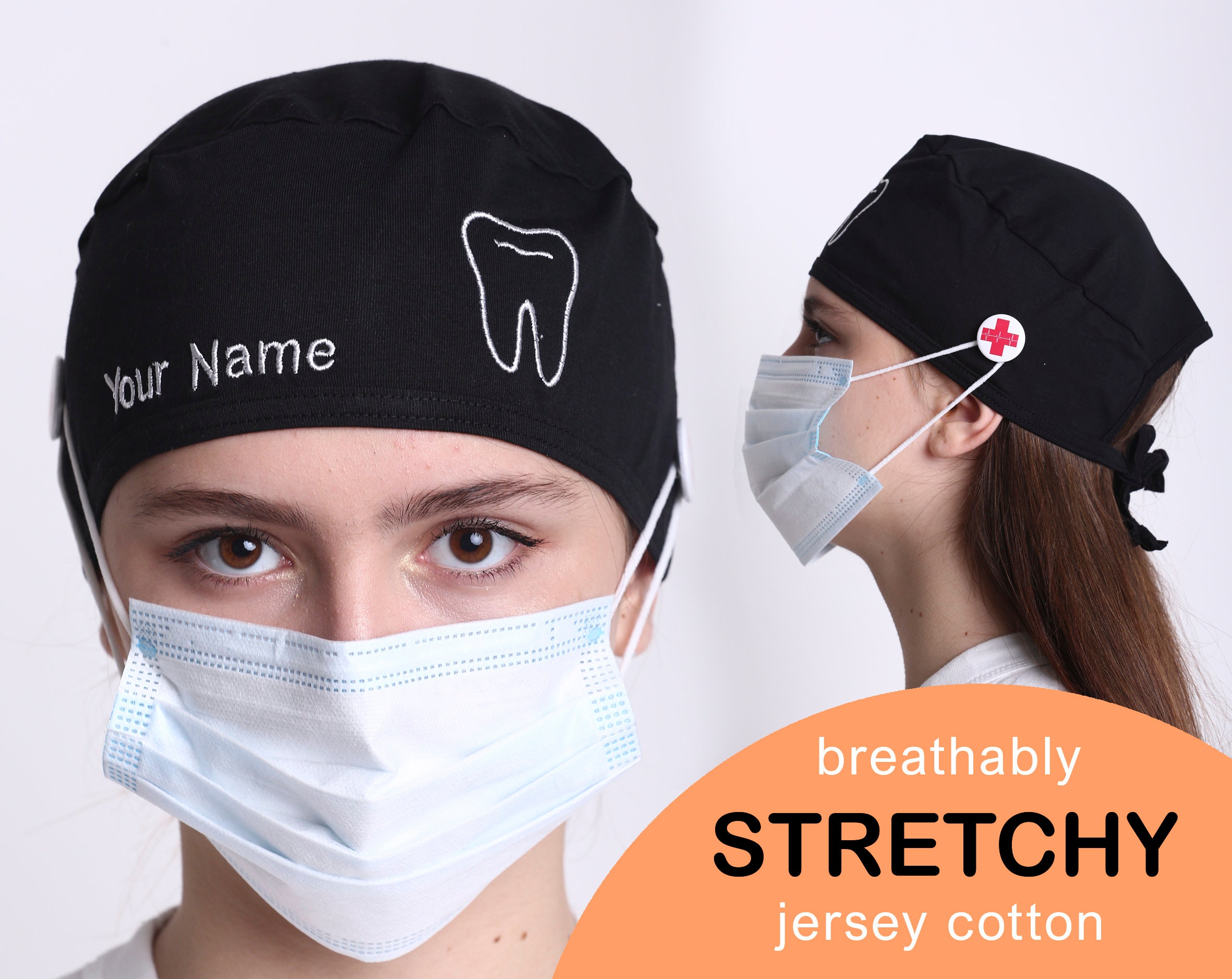 Monogrammed DENTAL Cap With PERSONALIZATION Embroidery Theatre Etsy