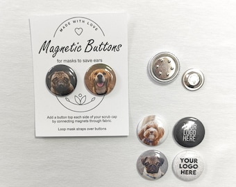 Custom Photo Magnetic Buttons for Scrub Caps – Ear Savers
