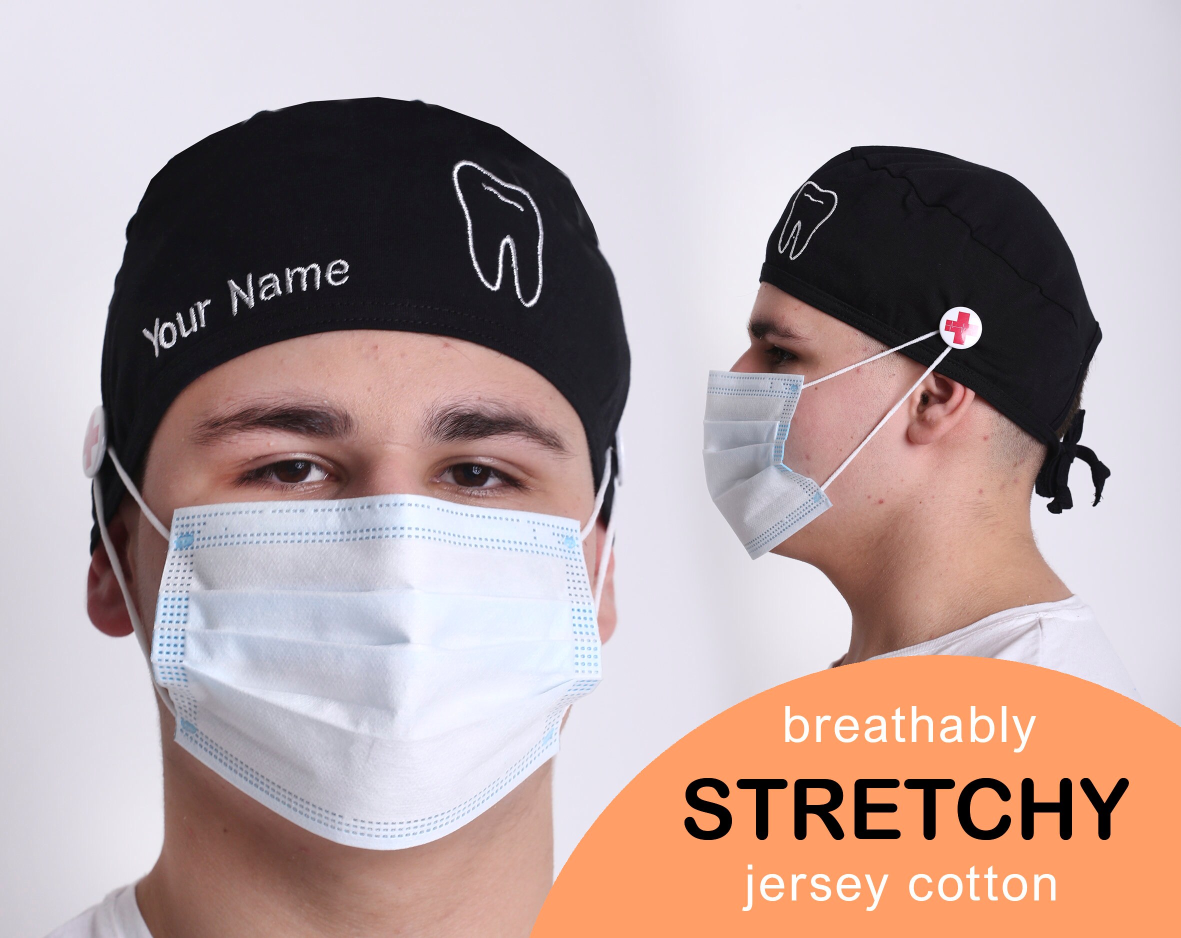 Monogrammed DENTAL Cap With PERSONALIZATION Embroidery Theatre Etsy