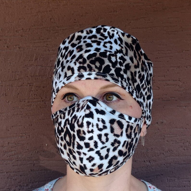 Cheetah Print tie dye stretchy Scrub Cap / Surgical / Nurse Etsy