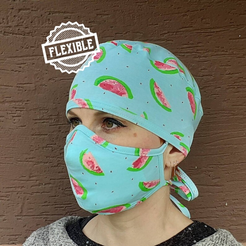 Scrub Cap WATERMELON Washable Elastic Funny Surgical cap / Etsy