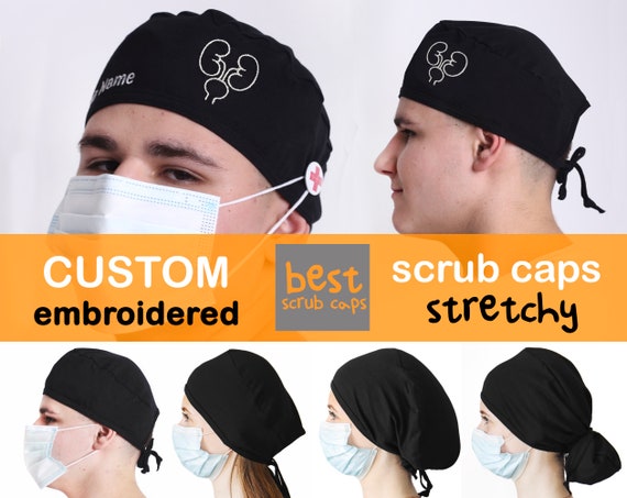 Personalized Urologist Scrub Cap Kidneys Embroidery Surgical Cap