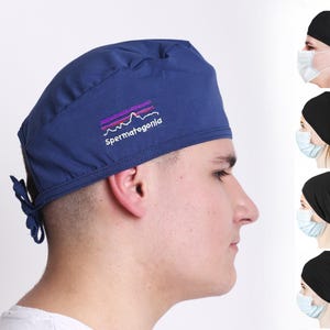 Urology Renal scrub caps,  Urologist gift, Surgical Cap, gift for dialysis nurse and doctor, Spermatogonia
