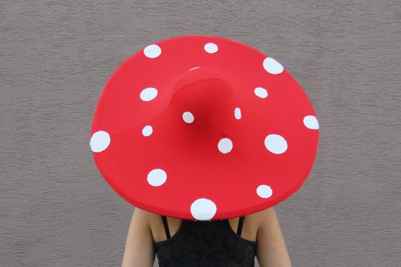Clothing Gender-Neutral Adult Clothing Costumes Fly Agaric Amanita muscaria Toadstool costume hat GIGANTIC hat 