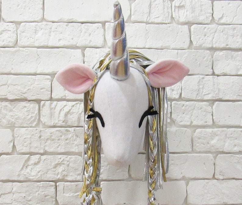 Unicorn Wall Mounted Head Unicorn Wall Hanging Nursery Decor Etsy