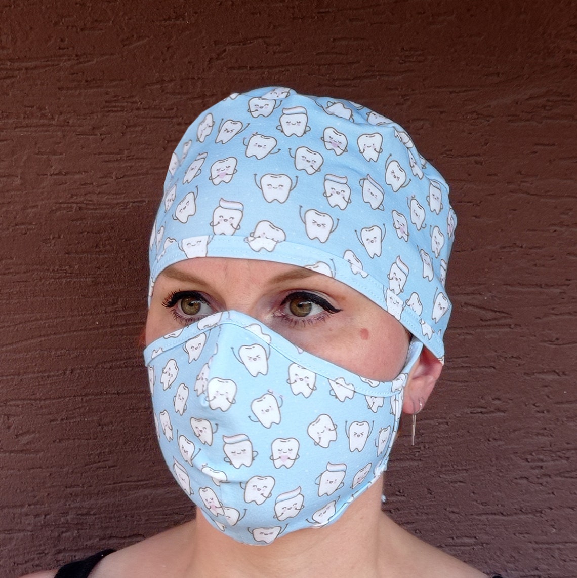 DENTAL cap with TEETH / stretchy / Nurse Scrub Hat / Surgical Etsy