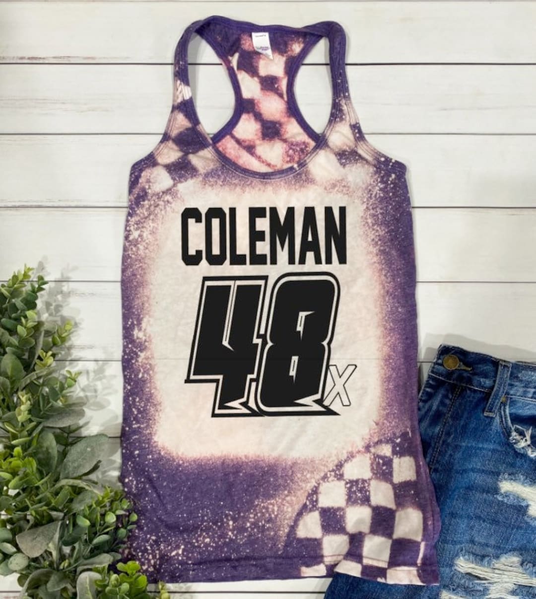 Personalized Racing Tank Top: Acid Wash Dirt Track Car Number, Bleached ...