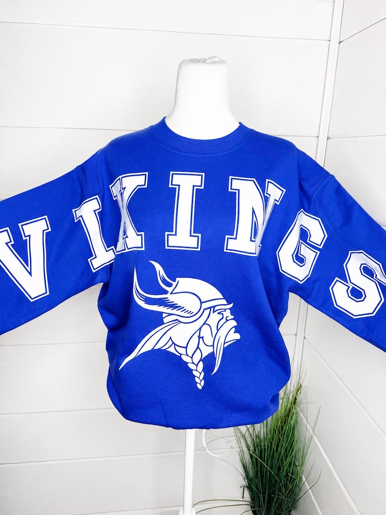 Team Name Sweater | Football Mascot Oversized Sweatshirt | School Spirit | Personalized Town & Mascot Sweatshirt | Arm to Arm Text | Cheer image 19