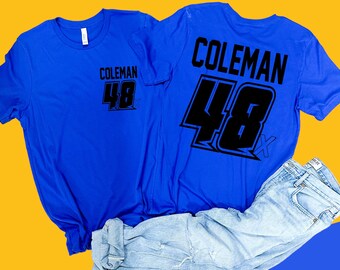 Camiseta de carreras azul real: camiseta personalizada de motocross para pista de tierra