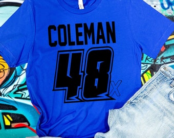 Camiseta personalizada azul marino para carreras: Camiseta de motocross y moto de tierra