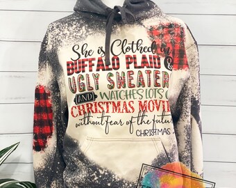 bleached christmas sweatshirt
