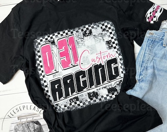 Camiseta de carreras personalizada: Dirt Track Motocross Tee