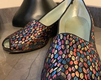 Vintage Daniel Green Peep Toe Shoes - size 37 (US 6)