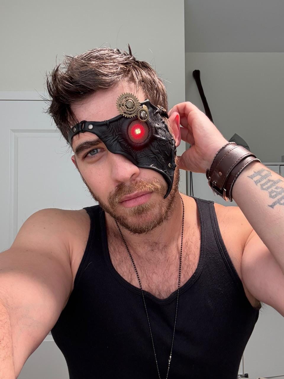 Leather Steampunk Eye Patch With LED Flashlight - Etsy