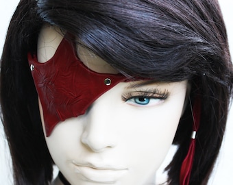 Unique Shape Red Leather Eye Patch Original from Mysterystar