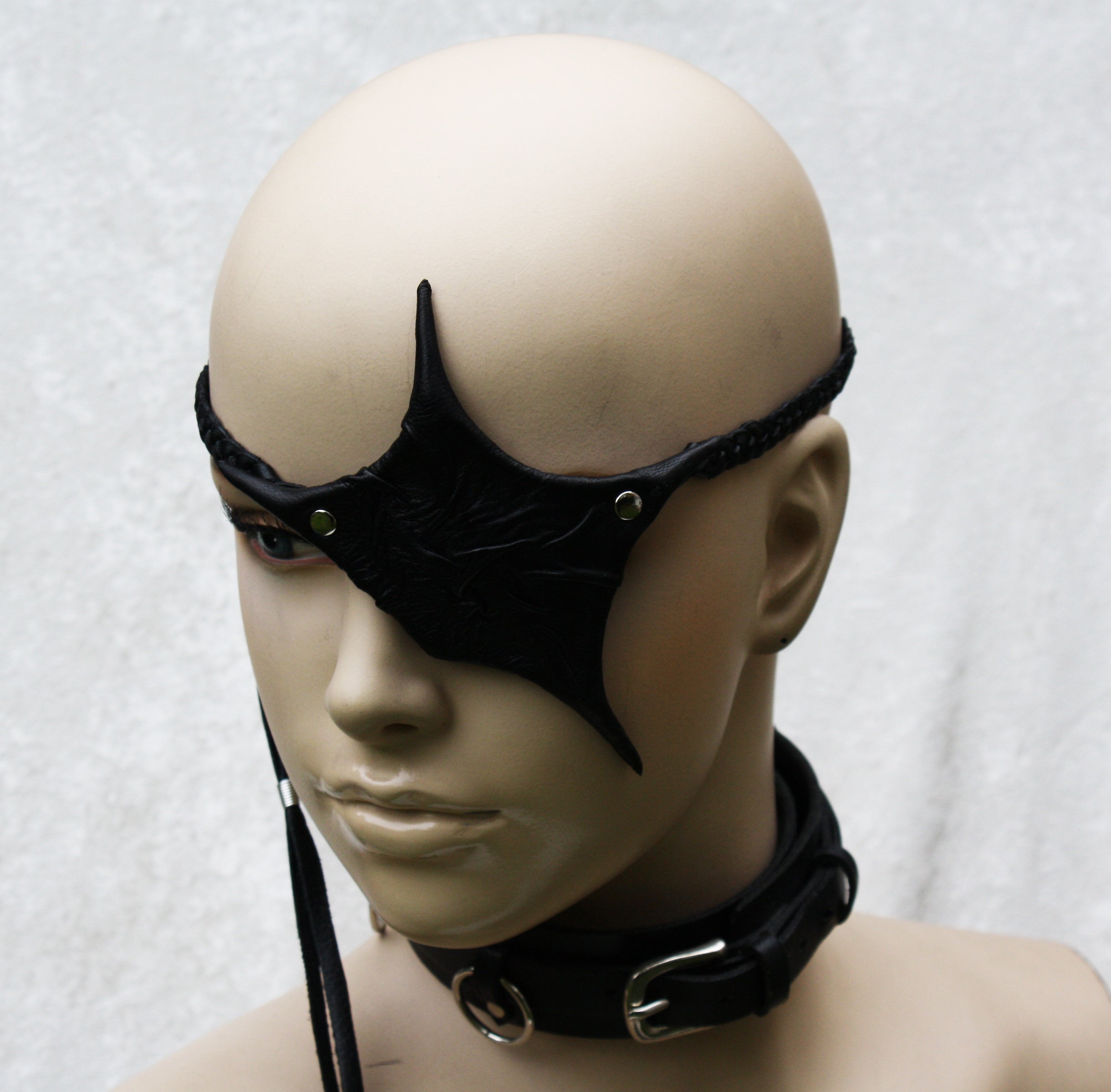Unique Shape Black Leather Eye Patch Original Design From Mysterystar ...