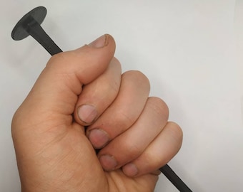Very long hand forged nail, forged iron, black Iron 200 mm