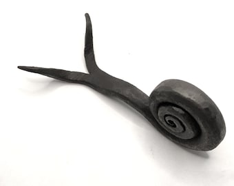 Hand forged snail, Gift and Surprise, forged Iron, Black Steel