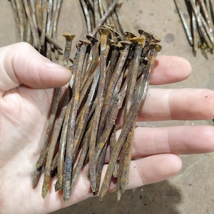 20 pcs. old USSR rusty square nails