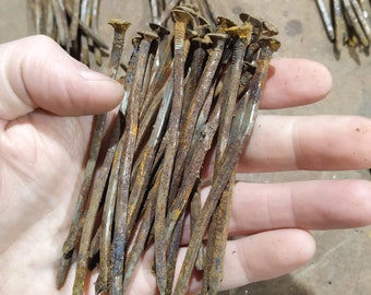 20 pcs. old USSR rusty square nails