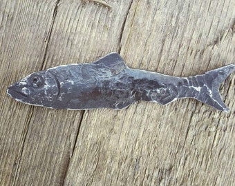 Hand forged iron fish for fish lovers