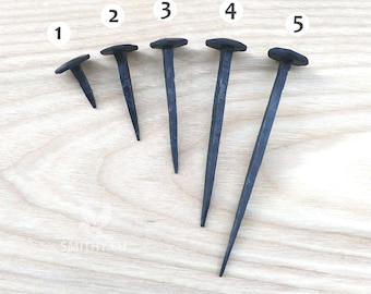 Thin Hand Forged Iron Nails Different Sizes,  black Iron