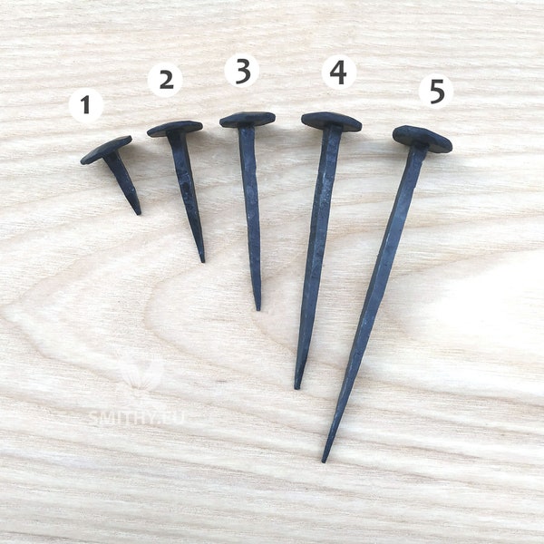 Thin Hand Forged Iron Nails Different Sizes,  black Iron