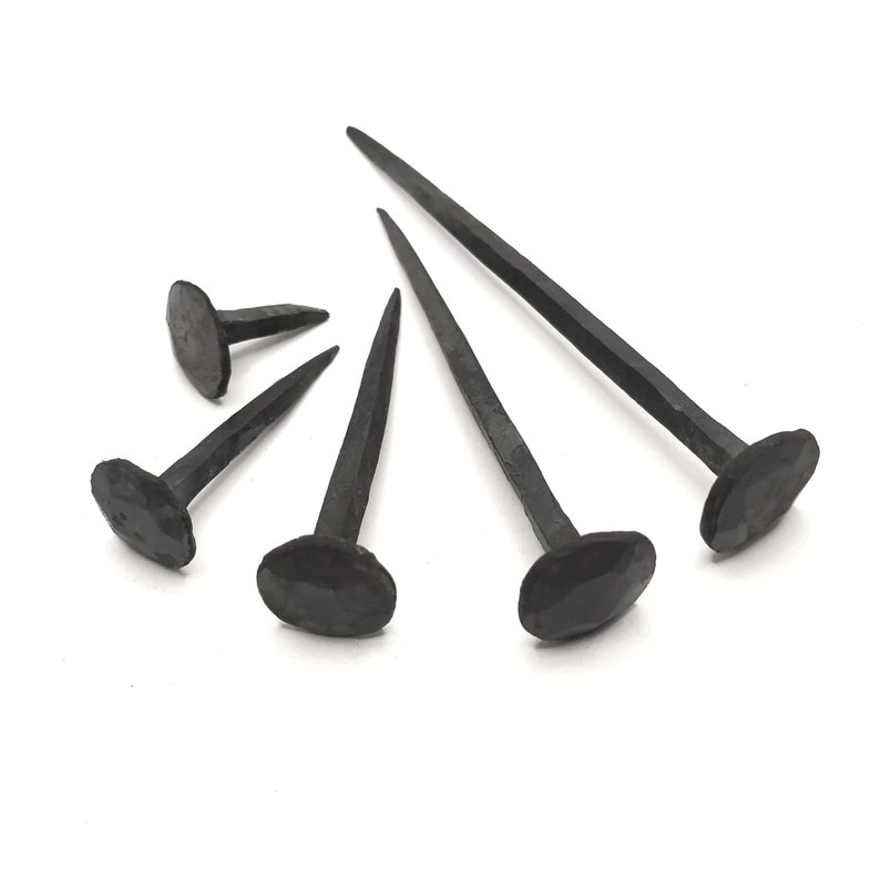 Thin Hand Iron Nails Different Sizes Wrought Iron Etsy