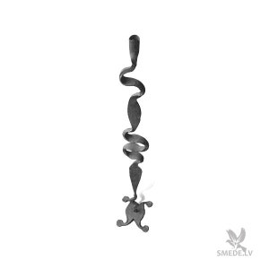 Forged metal floor candlestick, candleholder