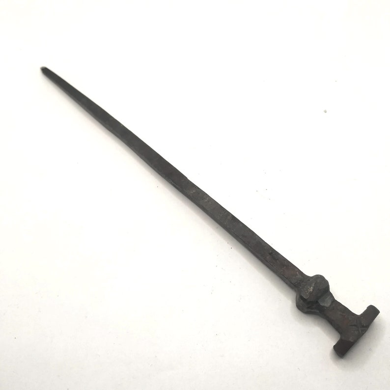 Double head nails, two heads nail, 180mm rectangular head nails, crucifixion nail Raw as forged