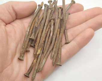 20 pcs. old USSR rusty square nails