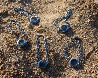 Sea Glass Kaleidoscope Locket Bracelet | Locket Bracelet | Stainless Steel | Sea Glass Bracelet | Floating Locket
