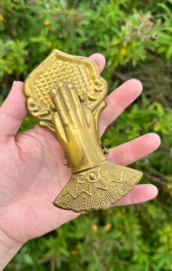 アンティーク ビクトリア朝 スタイル ハンド レター クリップ プレス 
