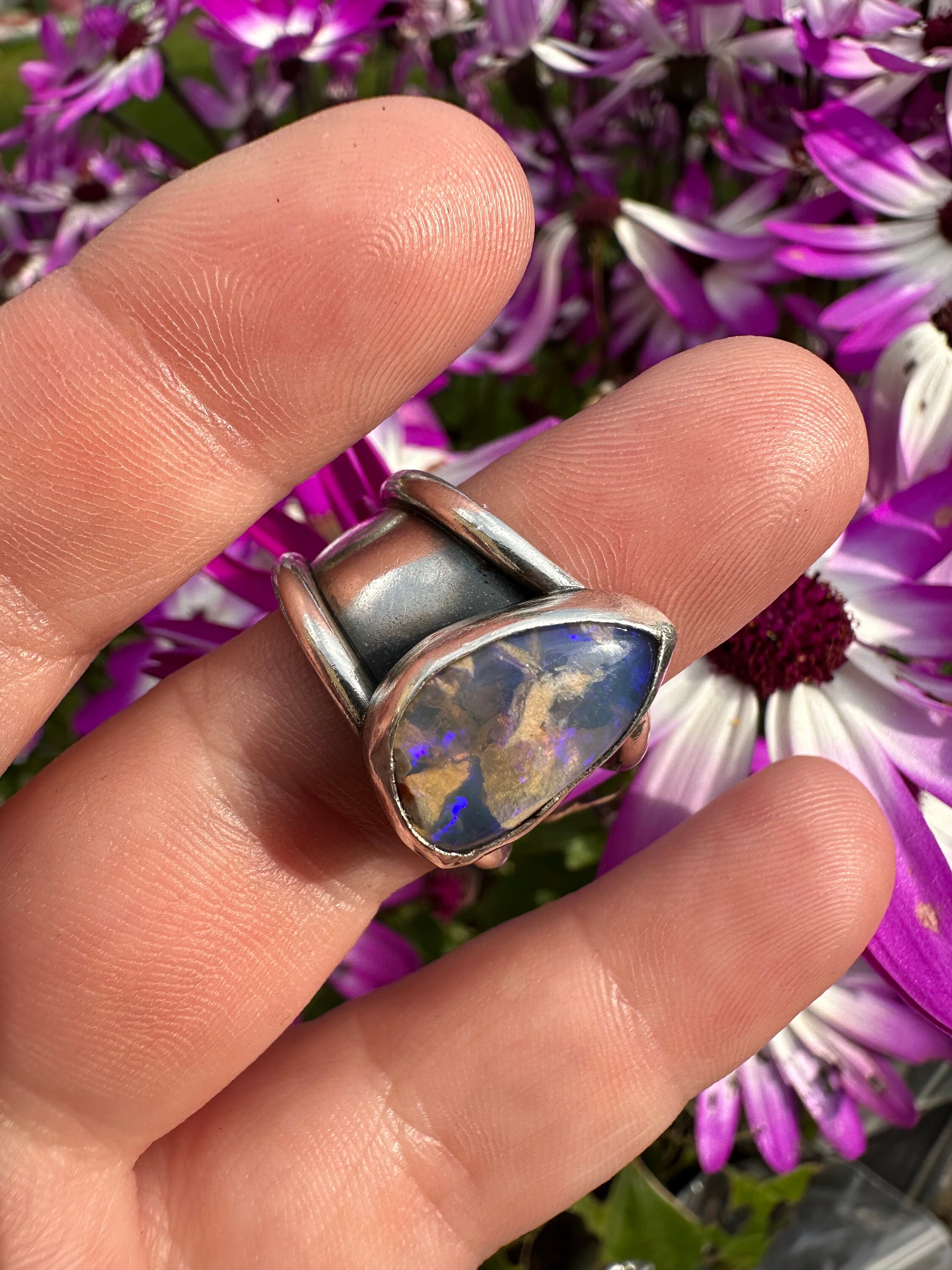 Handmade Sterling Silver Hallmarked 925 Huge Boulder Opal