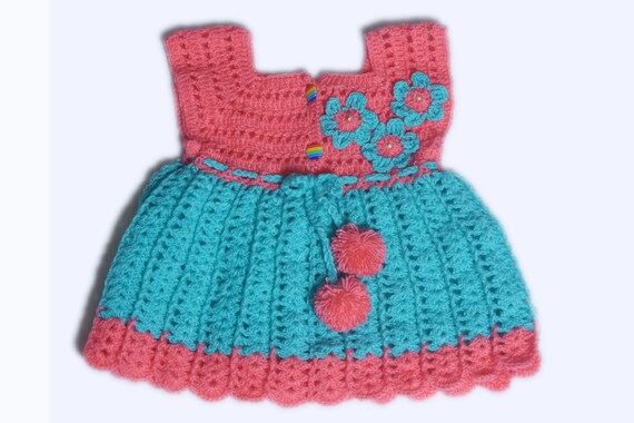 crochet woolen frock