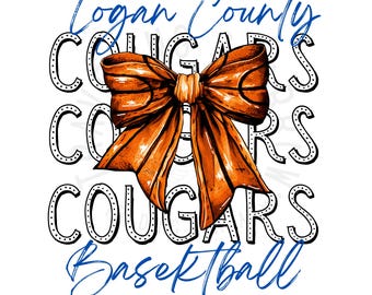 Custom Cougars Basketball PNG: School Spirit Design (Digital Download)