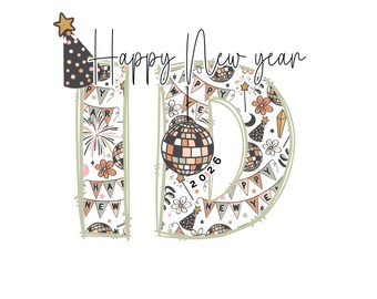 Happy New Year ID 2026 PNG | New Years Eve Digital Download