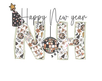 Happy New Year NH 2026 PNG | New Years Eve Digital Download
