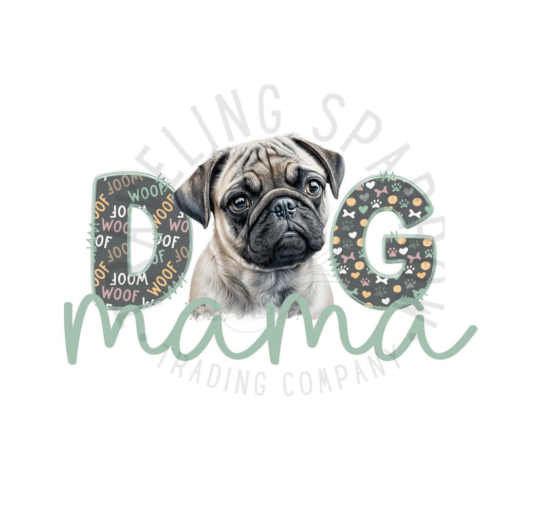 Dog Mom PNG, Pug PNG, Sublimation Design, Digital Design, Instant ...