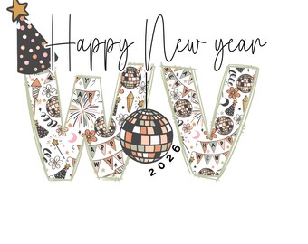 Happy New Year WV 2026 PNG | New Years Eve Digital Download