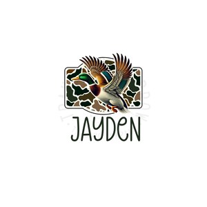 Duck Hunting PNG | Mallard Sublimation Design | Camo Background | Waterfowl Hunting Digital Download | Fall Outdoor PNG for Shirts