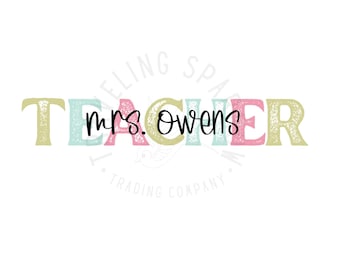 Custom Teacher Team Shirt Design, Personalized Name (Digital Download)