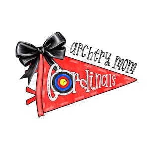 Custom Cardinals Archery Design, Spirit Pennants PNG, Sublimation Design, Pennants Png, School Spirit png, Digital Design, Archery PNG