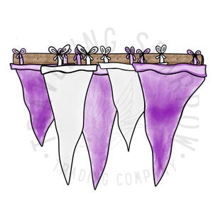 Spirit Pennants PNG, Sublimation Design, Homecoming PNG, Football PNG, Purple and White, Pennants png, School Spirit png, Instant Download