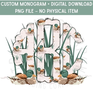 Personalisiertes Vintage Stockenten Enten Monogramm PNG | Shirt, Becher, Auto Untersetzer, Geschenk & Sublimation Digital Download