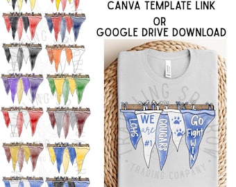 Spirit Pennants Bundle PNG Sublimation, Homecoming PNG Bundle, Football PNG,  46 Pennants Bundle png, School Spirit png, Instant Download