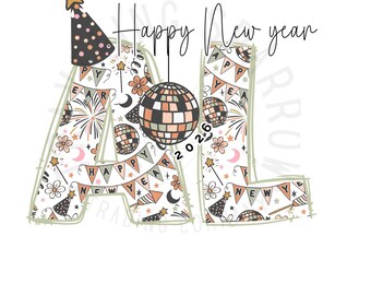 Happy New Year AL 2026 PNG | New Years Eve Digital Download