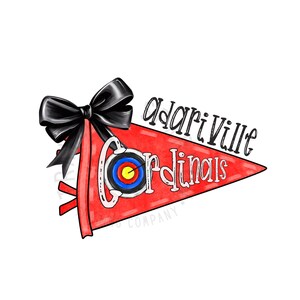 Custom Cardinals Archery Design, Spirit Pennants PNG, Sublimation Design, Pennants Png, School Spirit png, Digital Design, Archery PNG