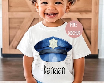 Custom Police Hat PNG | Kids Birthday Shirt, Nursery Decor (Digital Download)